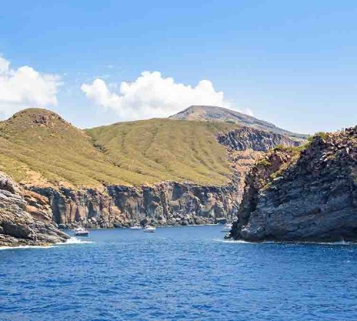 Picturesque bay at Vulcano Island